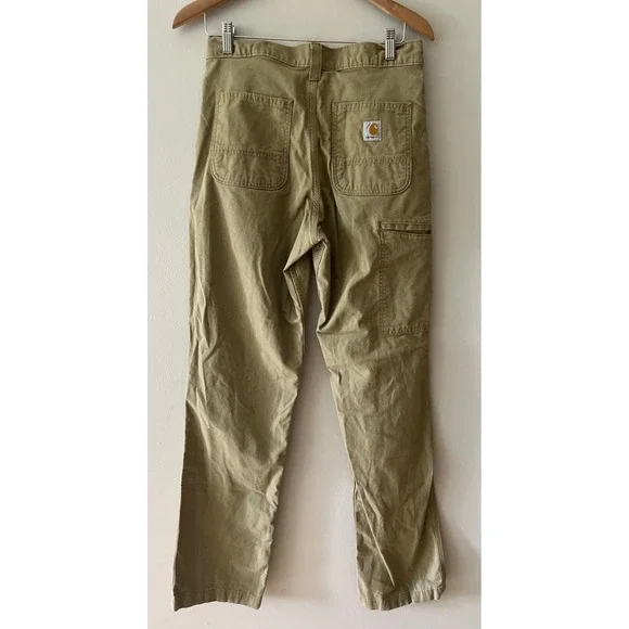 Carhartt Men's Pants 30x34 Khaki Brown Relaxed Fit - Picture 2 of 5